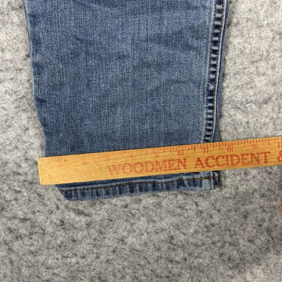 Carhartt Straight Fit Jeans Mens 34x34 Blue Denim Workwear Rugged Flex - Picture 5 of 12